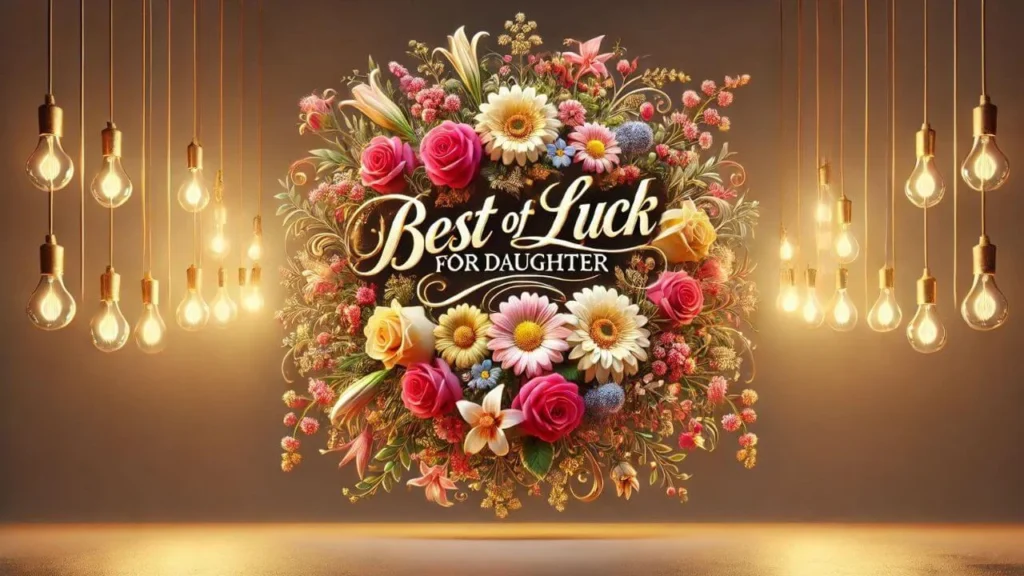Best wishes for daughter's exams with a motivational message