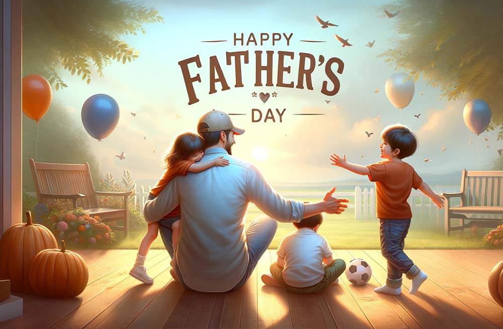 Happy Father's Day wishes with a beautiful floral background Happy Father's Day wishes with a beautiful floral background