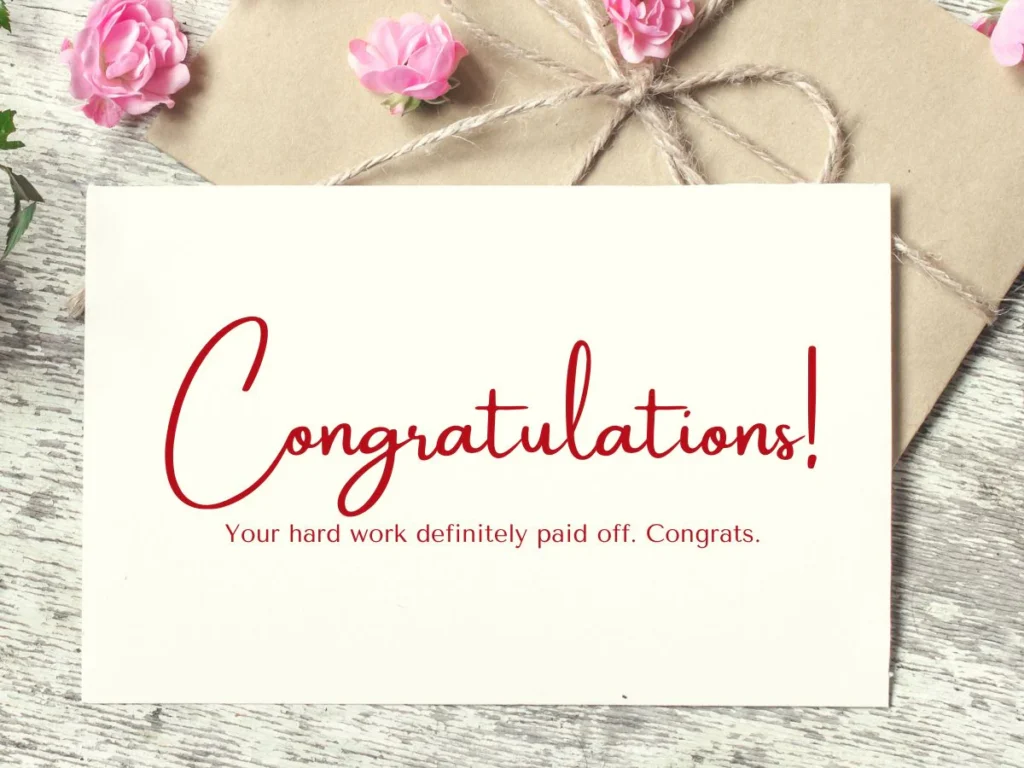 Congratulation on your hard work Congratulation on your hard work