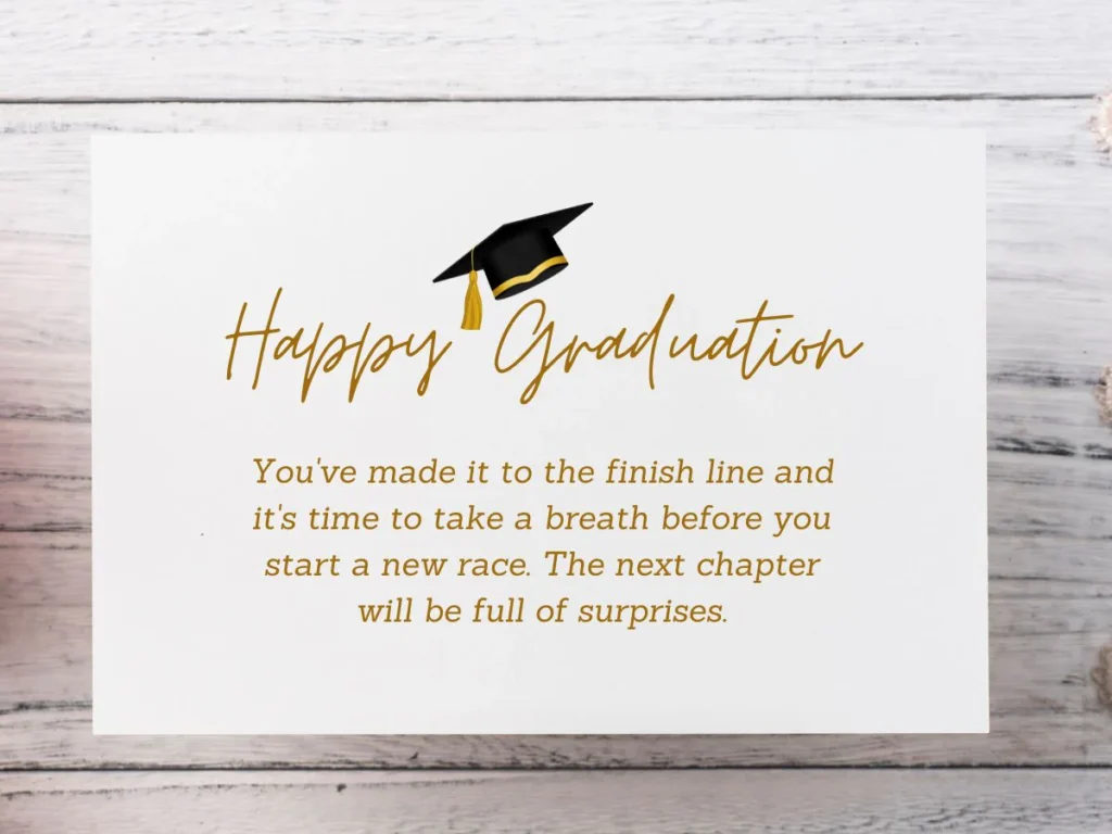 Graduation cap and diploma with a heartfelt good luck message for the future Graduation cap and diploma with a heartfelt good luck message for the future