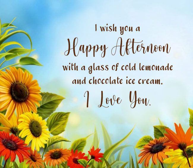 Romantic good afternoon wish for husband with a heartfelt message and a cup of coffee