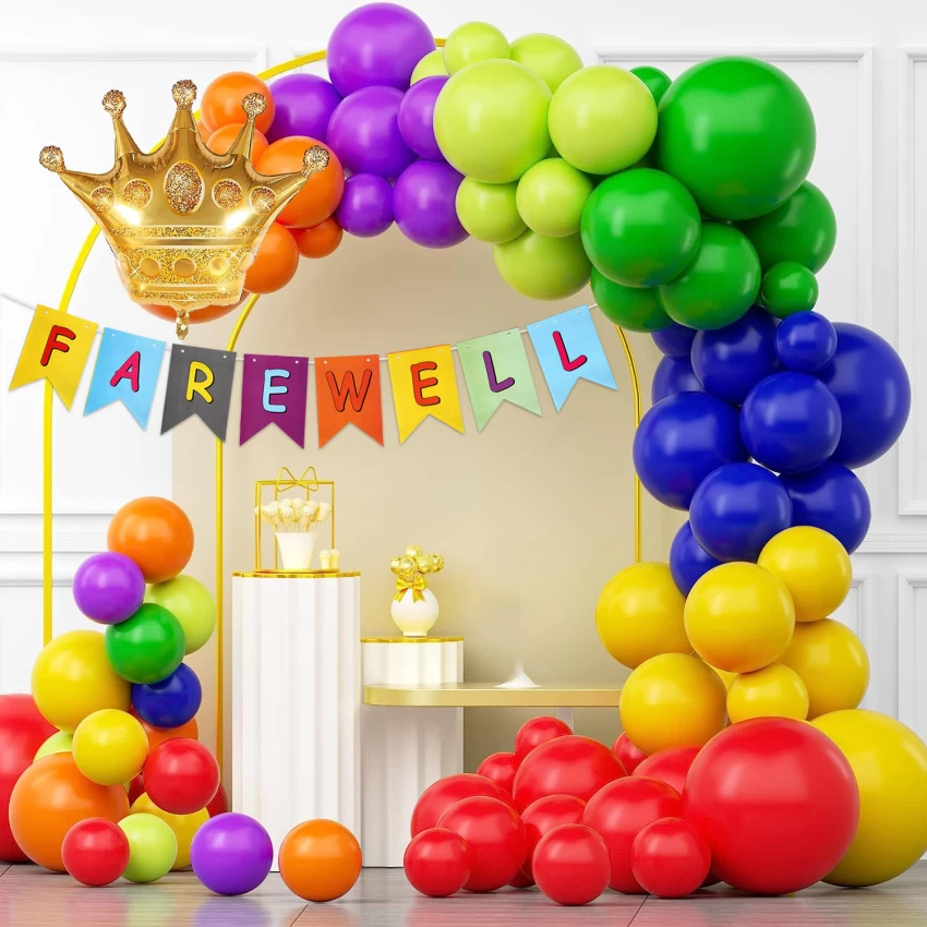 Farewell party celebration for a departing employee with decorations Farewell party celebration for a departing employee with decorations