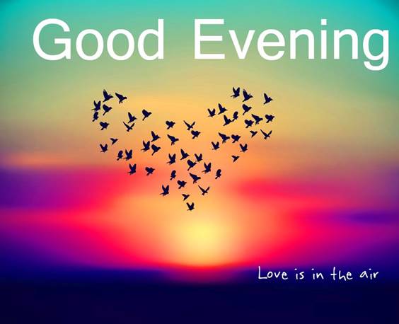 couple holding hands under the evening sky with a sweet good evening message couple holding hands under the evening sky with a sweet good evening message