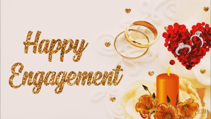 Happy engaged couple with family celebrating their special day Happy engaged couple with family celebrating their special day