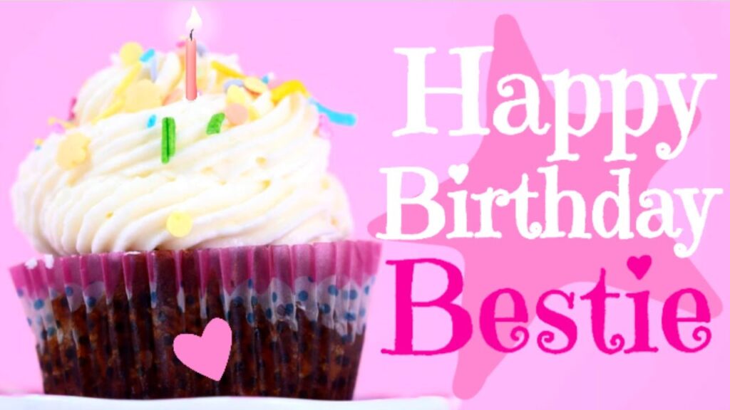 Two best friends hugging and celebrating a birthday with balloons Birthday Wishes for Bestie