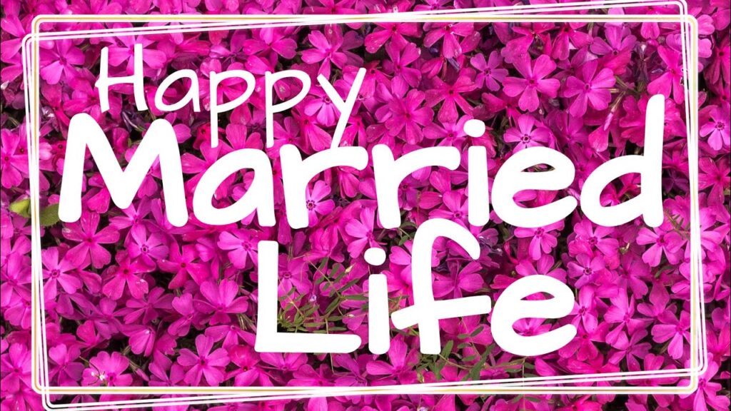 Happy Married Life with pink roses Happy Married Life with pink roses